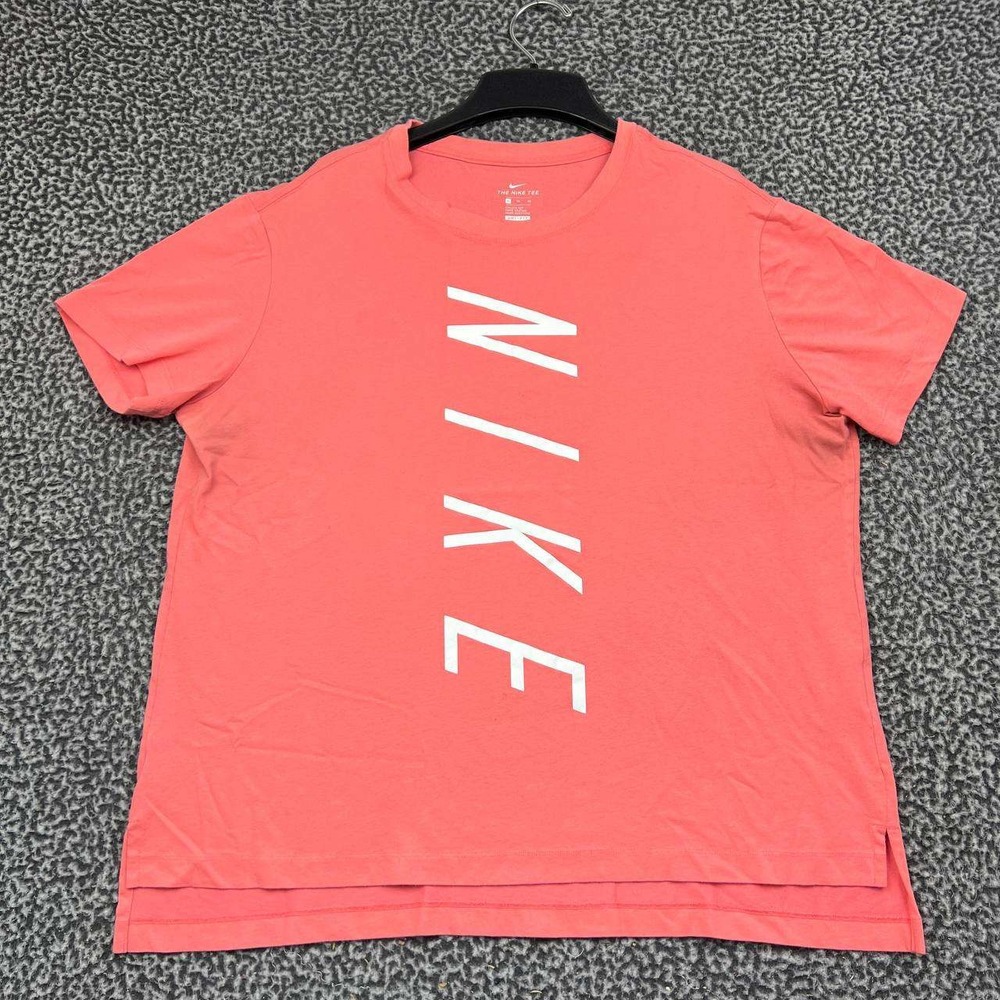 Nike Graphic Shirt Women Extra Large Pink Dri-Fit Short Sleeve Crewneck XL